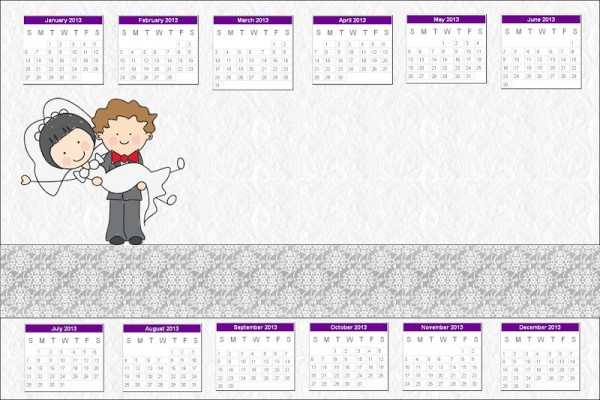 "Guarde a Data" para Casamento com Calendário 2013!