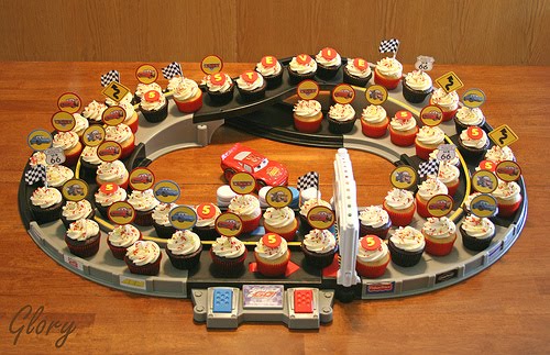 Car Cupcake on Race Track 1