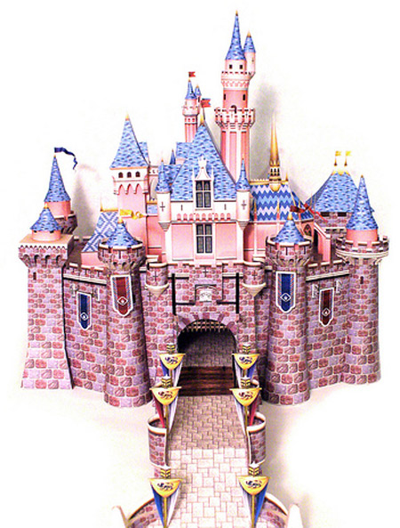 Maravilhoso Castelo da Disney para Recortar e Montar 3D!