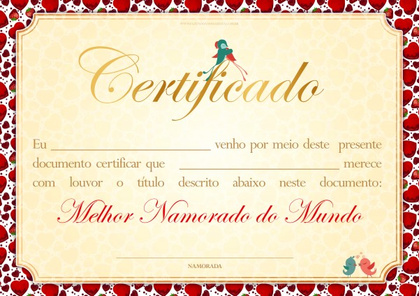 FNF Certificado Dia dos Namorados ELE