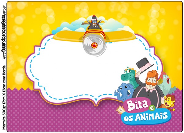 Bita e os Animais – Kit Completo Digital com molduras para convites, rótulos para guloseimas, lembrancinhas e imagens!