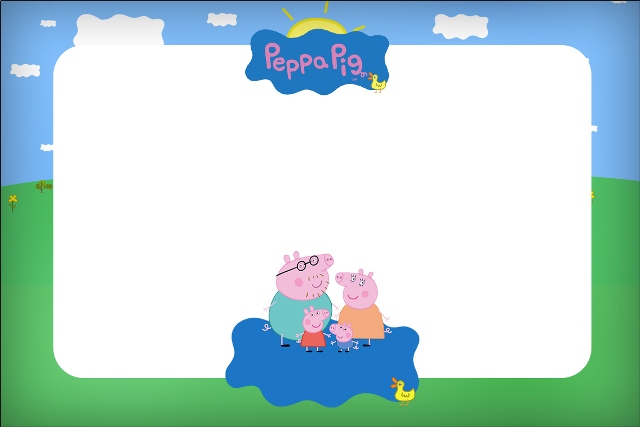 Peppa Pig Casa Convite Digital