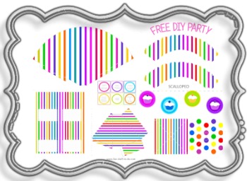 Free Candy Stripe Party Decorations 350