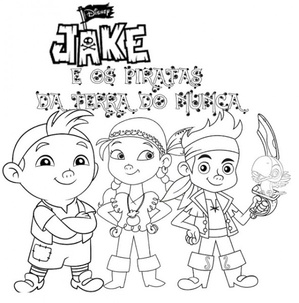 Jake e os Piratas da Terra do Nunca – Imagens para Colorir!