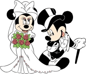 Imagens de Casamento do Mickey e da Minnie Noivos!