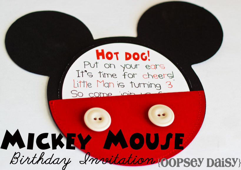 Convite do Mickey!