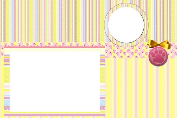Amarelo e Rosa – Kit Completo com molduras para convites, rótulos para guloseimas, lembrancinhas e imagens!