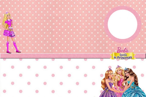 Barbie Escola de Princesas – Kit Completo com molduras para convites, rótulos para guloseimas, lembrancinhas e imagens!