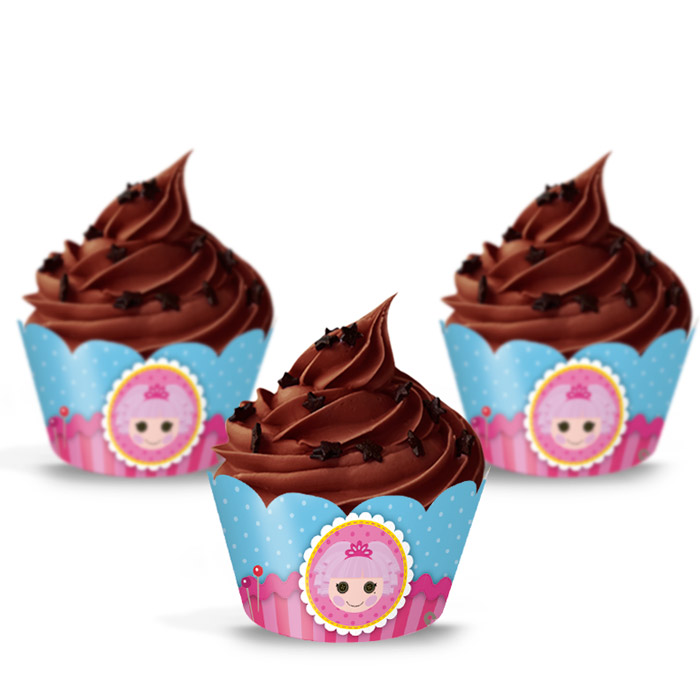 Saias Wrappers para Cupcakes da Lalaloopsy:
