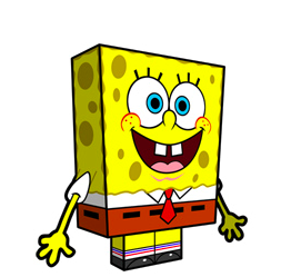 Bob Esponja para imprimir e montar