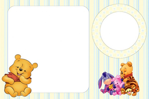 Pooh Baby – Kit Completo com molduras para convites, rótulos para guloseimas, lembrancinhas e imagens!
