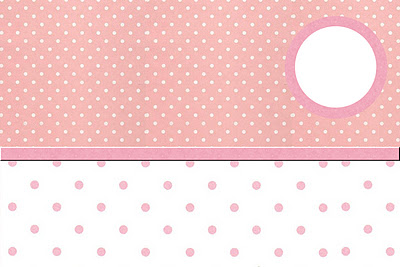 Rosa e Branco com Bolinhas – Kit Completo com molduras para convites, rótulos para guloseimas, lembrancinhas e imagens!