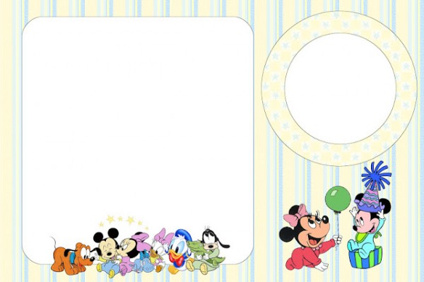 Baby Disney Unisex – Kit Completo com molduras para convites, rótulos para guloseimas, lembrancinhas e imagens!
