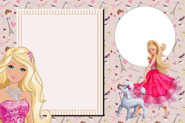 Barbie Moda e Magia – Kit Completo com molduras para convites, rótulos para guloseimas, lembrancinhas e imagens!