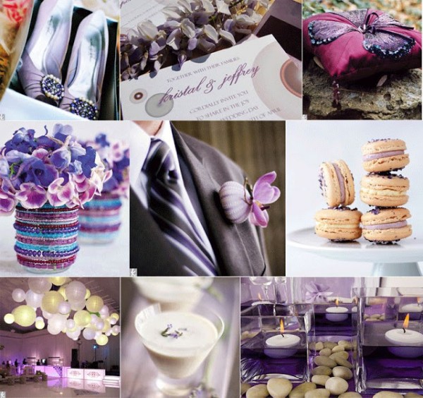 lilac lavender violet purple wedding inspiration board motif.gif
