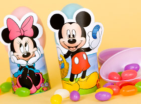 Porta Ovos ou Porta Guardanapos de Páscoa Mickey e Minnie!
