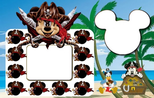 Imagens, Molduras e Rótulos para festa do Mickey Pirata!