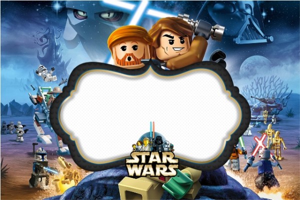 Lego Star Wars – Kit Completo Digital com molduras para convites, rótulos para guloseimas, lembrancinhas e imagens!