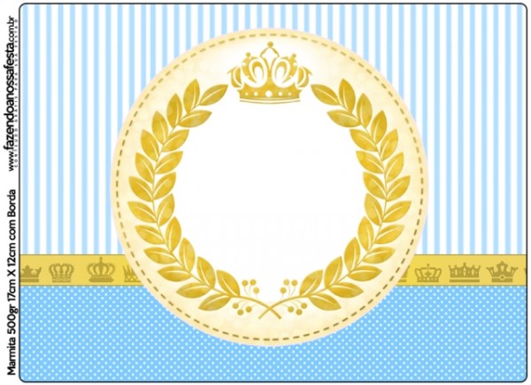 Coroa Príncipe – Kit Completo Digital com molduras para convites, rótulos para guloseimas, lembrancinhas e imagens!