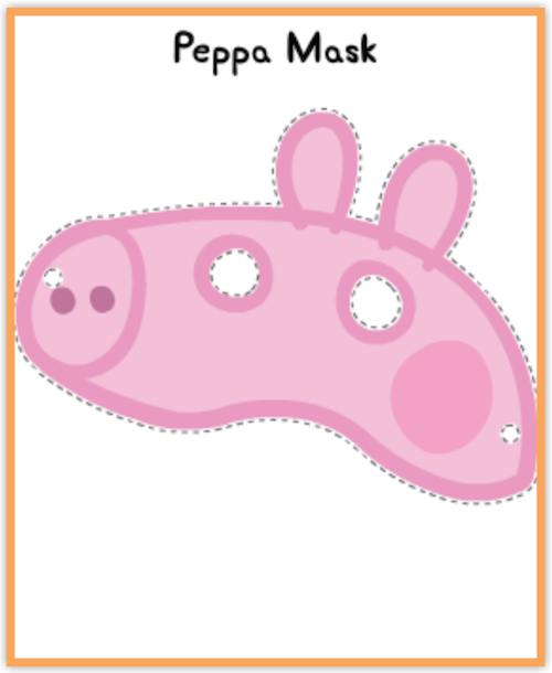 Máscara Peppa Pig para imprimir