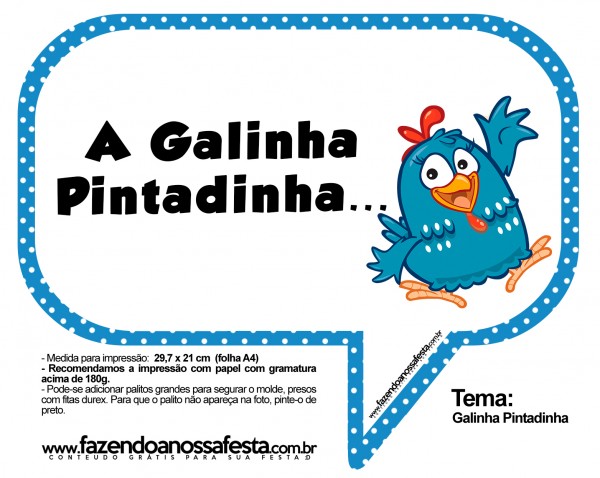 PLAQUINHAS MOLDE FNF Galinha Pintadinha 25