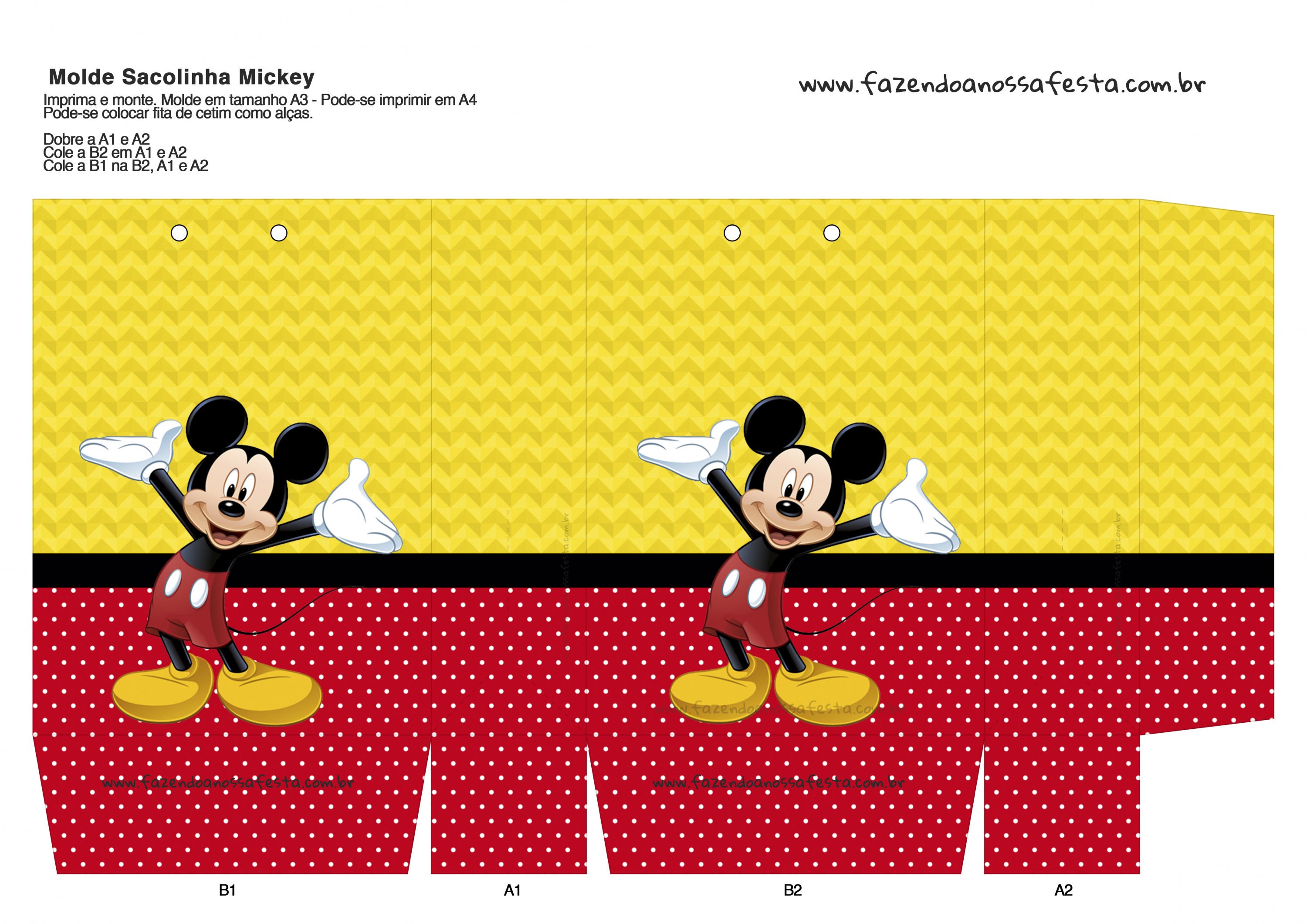 Sacolinha Surpresa Mickey - A3