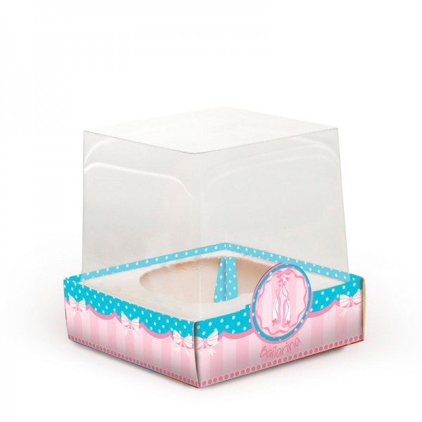 caixa para cupcake festa bailarina festabox cromus
