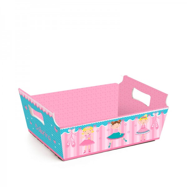 mini cesta para decoracao festa bailarina festabox cromus