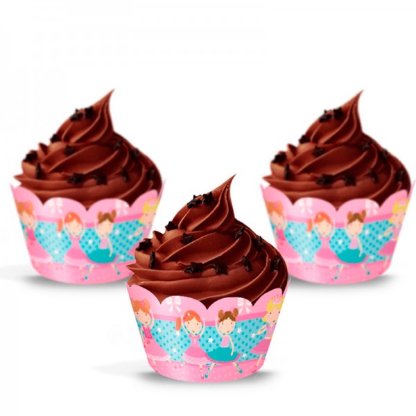 mini forminha para cupcake wrapper festa bailarina festabox cromus