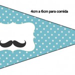 Bandeirinha Sanduiche 3 Chá de Bebê Mustache