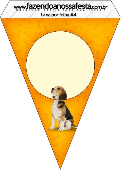 Bandeirinha Sanduiche Cachorrinho Beagle