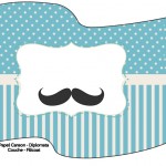 Bandeirinha Sanduiche Chá de Bebê Mustache