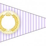 Bandeirinha Sanduiche Coroa de Princesa Lilás2