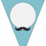 Bandeirinha Varalzinho Chá de Bebê Mustache