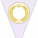 Bandeirinha Varalzinho Coroa de Princesa Lilás2