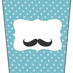 Bisnaga Flip Top Chá de Bebê Mustache