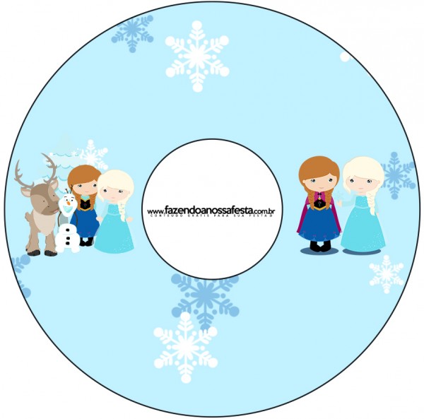 CD DVD Frozen Cute Roxo e Azul