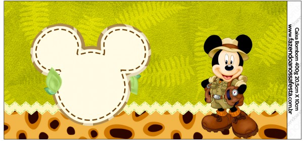 Caixa Bombom 1 Mickey Safari