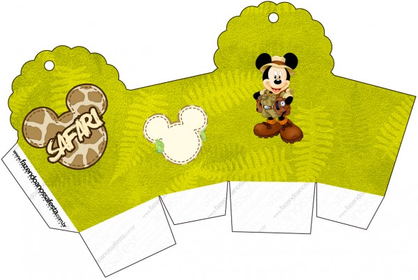 Caixa Cupcake Mickey Safari