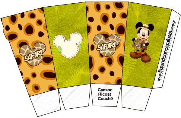 Caixa Pipoca Mickey Safari