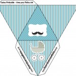 Caixa Pirâmide Chá de Bebê Mustache