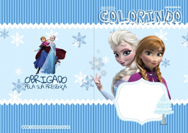 Capa Revista Colorindo Frozen 2