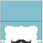 Cartão Agradecimento de Mesa Chá de Bebê Mustache