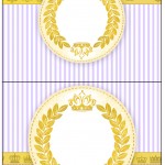 Cartão Agradecimento de Mesa Coroa de Princesa Lilás2