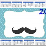 Convite Calendário 2014 Chá de Bebê Mustache