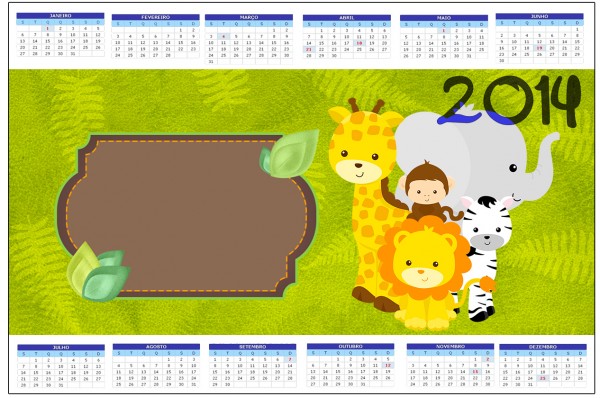 Convite Calendário 2014 Safari