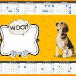 Convite Calendário 2015 Cachorrinho Beagle