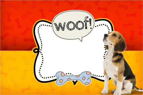 Convite Cartão Cachorrinho Beagle
