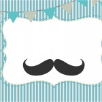Convite Chá de Bebê Mustache 1