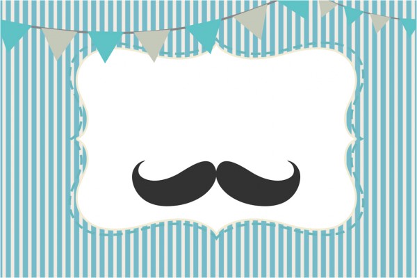 Convite Chá de Bebê Mustache 1